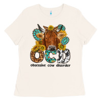 Bone obsessive cow disorder Ladies Tee - NancyCooperArtShop