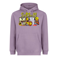 Lavender Softball Mama Heavyweight Hoodie - CowhideDigitalArt