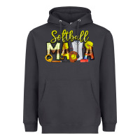 Smoke Softball Mama Heavyweight Hoodie - CowhideDigitalArt