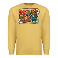 Baseball Mawmaw Leopard Frame Premium Sweatshirt | Teevron