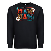 Black Baseball mawmaw leopard frame Premium Sweatshirt - LillyAllenDesigns