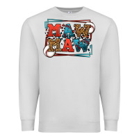 Dove Grey Baseball mawmaw leopard frame Premium Sweatshirt - LillyAllenDesigns