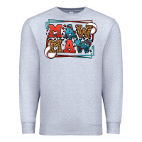 Heather Grey Baseball mawmaw leopard frame Premium Sweatshirt - LillyAllenDesigns