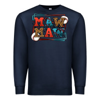 Navy Baseball mawmaw leopard frame Premium Sweatshirt - LillyAllenDesigns