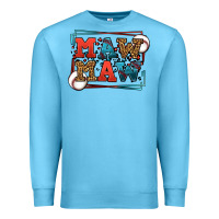 Ocean Blue Baseball mawmaw leopard frame Premium Sweatshirt - LillyAllenDesigns