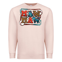 Pale Pink Baseball mawmaw leopard frame Premium Sweatshirt - LillyAllenDesigns