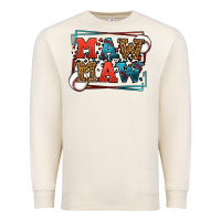Sandshell Baseball mawmaw leopard frame Premium Sweatshirt - LillyAllenDesigns