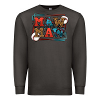 Smoke Baseball mawmaw leopard frame Premium Sweatshirt - LillyAllenDesigns