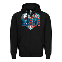 American Mini Heart 4th Of July Zipper Hoodie | Teevron