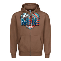 Chestnut American mini heart 4th of july Zipper Hoodie - FaDigitalArtStudio