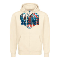 Sandshell American mini heart 4th of july Zipper Hoodie - FaDigitalArtStudio