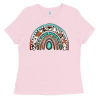 Bubblegum Pink Western Rainbow Ladies Tee - Jasminsmagicworld