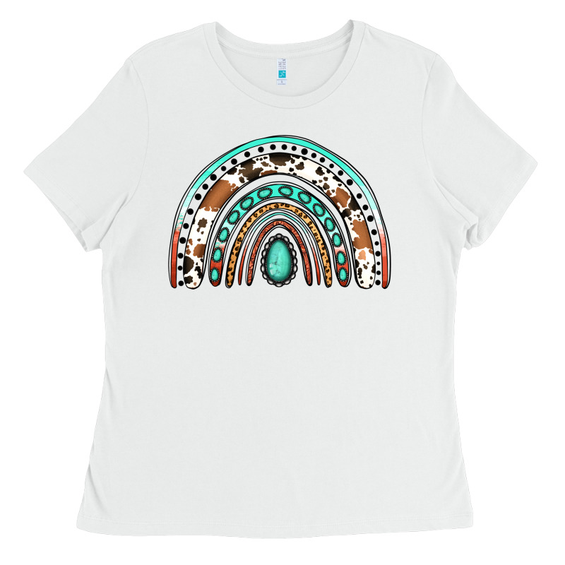 Western Rainbow Ladies Tee by Jasminsmagicworld | Teevron
