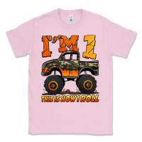 Bubblegum Pink i'm one this is how i roll monster truck birthday Classic Tee - Jasminsmagicworld
