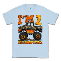 Dusty Blue i'm one this is how i roll monster truck birthday Classic Tee - Jasminsmagicworld
