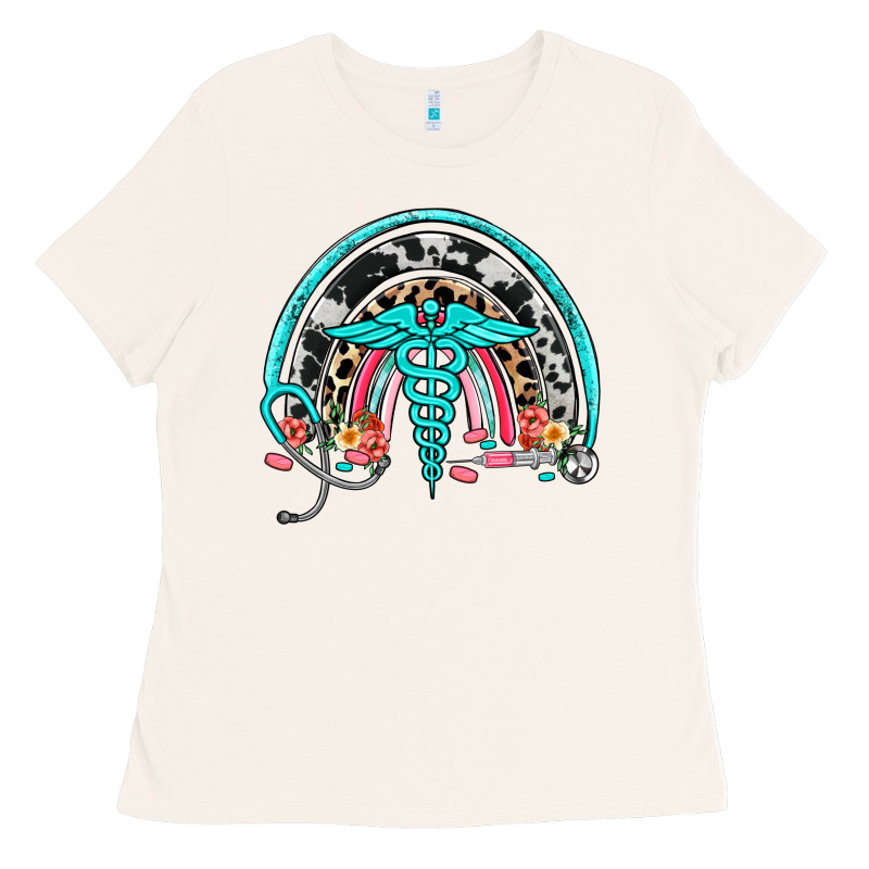 Nurse Rainbow Ladies Tee by NancyCooperArtShop | Teevron