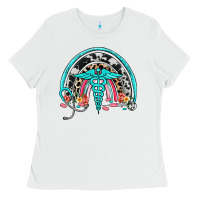 White nurse rainbow Ladies Tee - NancyCooperArtShop