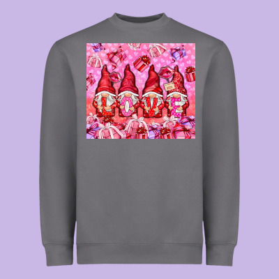 Love Gnomies With Gift Boxes Tumbler Heavyweight Sweatshirt Designed By Howdyjamesfarm