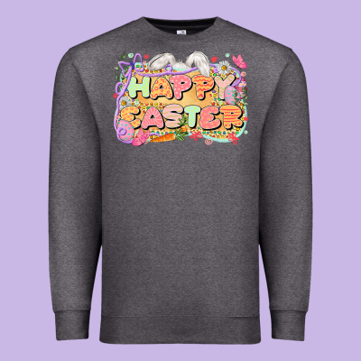 Happy Easter Premium Sweatshirt Designed By Lillyallendesigns