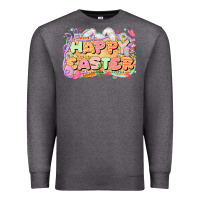 Charcoal Heather Happy Easter Premium Sweatshirt - LillyAllenDesigns