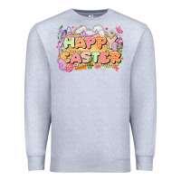 Heather Grey Happy Easter Premium Sweatshirt - LillyAllenDesigns