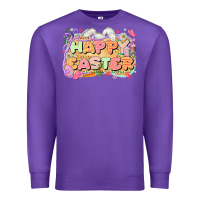 Purple Happy Easter Premium Sweatshirt - LillyAllenDesigns