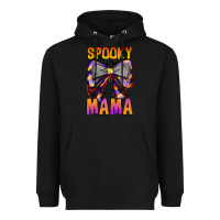 Black Spooky Mama Heavyweight Hoodie - CowhideDigitalArt