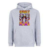 Heather Grey Spooky Mama Heavyweight Hoodie - CowhideDigitalArt