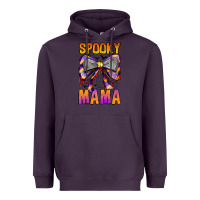 Plum Spooky Mama Heavyweight Hoodie - CowhideDigitalArt