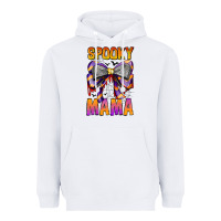 White Spooky Mama Heavyweight Hoodie - CowhideDigitalArt