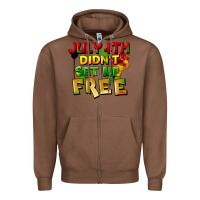 Chestnut July 4th didn't set me free Zipper Hoodie - FaDigitalArtStudio