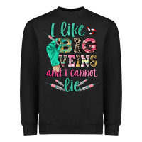 Black i like big veins and i cannot lie Heavyweight Sweatshirt - CowGirlArtShop