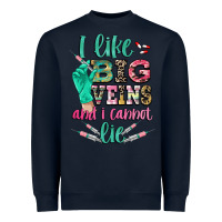 Navy i like big veins and i cannot lie Heavyweight Sweatshirt - CowGirlArtShop