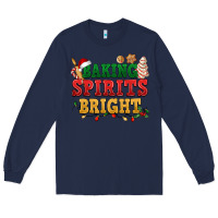 Navy Baking spirits bright Long Sleeve Tee - NancyCooperArtShop