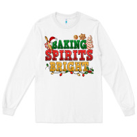 White Baking spirits bright Long Sleeve Tee - NancyCooperArtShop