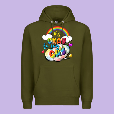 Its Okay To Say Gay Pride Premium Hoodie Designed By Fadigitalartstudio