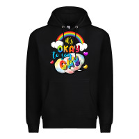 Black its okay to say gay pride Premium Hoodie - FaDigitalArtStudio