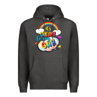 Charcoal Heather its okay to say gay pride Premium Hoodie - FaDigitalArtStudio