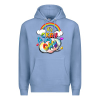 Colony Blue its okay to say gay pride Premium Hoodie - FaDigitalArtStudio