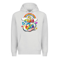 Dove Grey its okay to say gay pride Premium Hoodie - FaDigitalArtStudio
