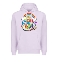 Lilac its okay to say gay pride Premium Hoodie - FaDigitalArtStudio