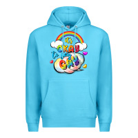 Ocean Blue its okay to say gay pride Premium Hoodie - FaDigitalArtStudio