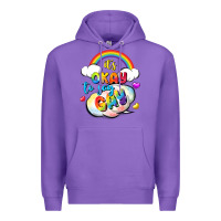 Purple its okay to say gay pride Premium Hoodie - FaDigitalArtStudio