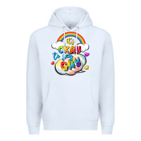White its okay to say gay pride Premium Hoodie - FaDigitalArtStudio