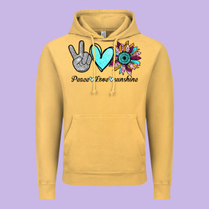 Peace Love Sunshine Vintage Hoodie Designed By Bettercallsaul