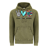 Vintage Olive Peace Love Sunshine Vintage Hoodie - Bettercallsaul