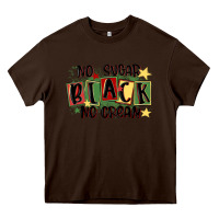 Chocolate Brown no sugar black no cream Heavy Core Tee - MaliasSmallBusiness