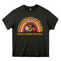 Asphalt back to school rainbow hello third grade Heavy Core Tee - AdoDesignShop