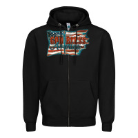 Black God Bless America Zipper Hoodie - FaDigitalArtStudio