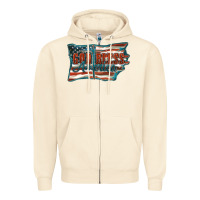 Sandshell God Bless America Zipper Hoodie - FaDigitalArtStudio